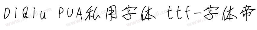 DiQiu PUA私用字体 ttf字体转换
